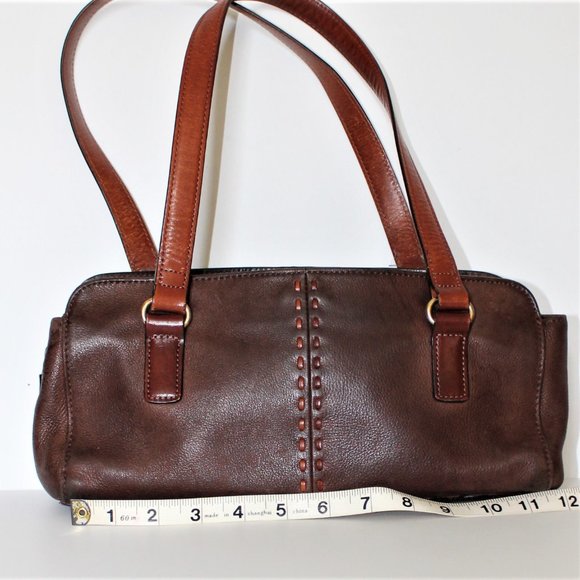 Fossil Vintage Brown Leather Shoulder Bag - Picture 1 of 9